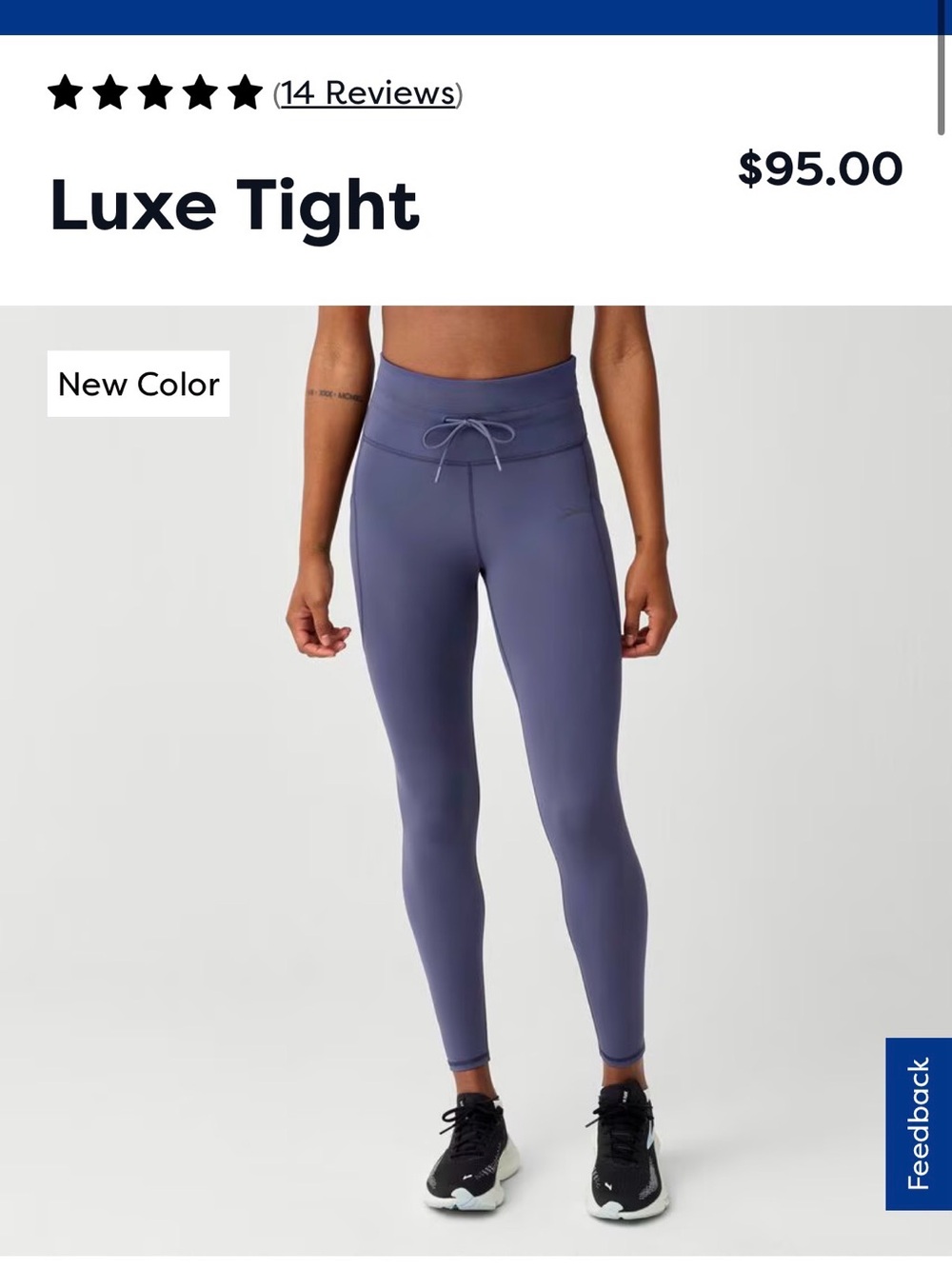 Brooks Luxe Tight Legging in Dusty Blue